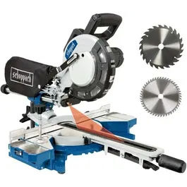 Scie à onglet radiale Scheppach HM216 216mm - Pour coupes précises en bois, PVC et plastiques