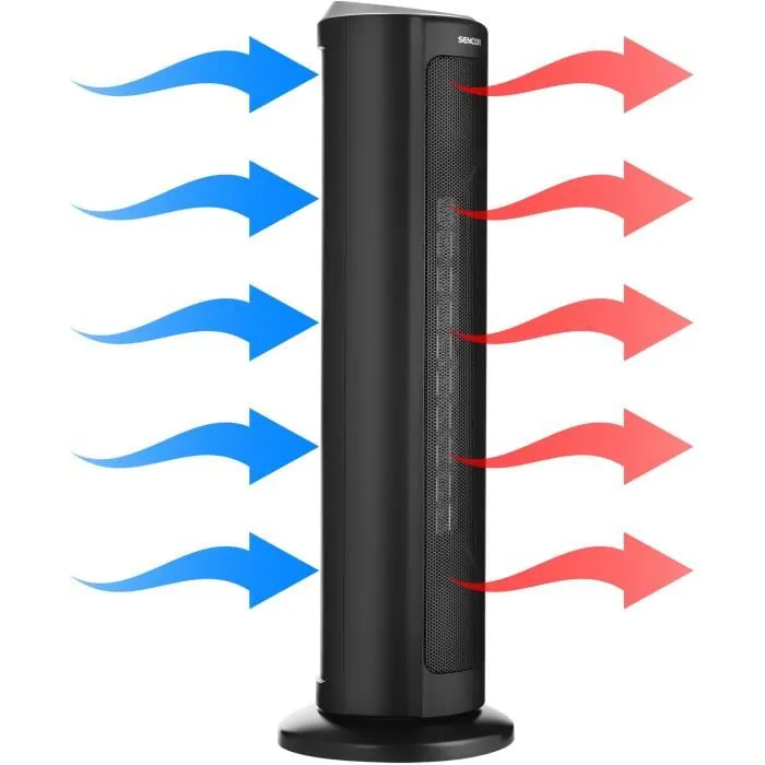 Sencor Radiateur tour en céramique SFH 8990BK, 2000 W, Noir