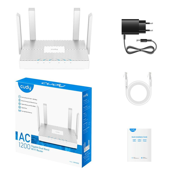 Cudy WR1300E Router Blanc Wi-Fi Dual Band Cudy WR1300E Router Blanc Wi-Fi Dual Band