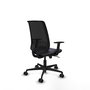 Chaise Alares Synchro 5 positions tissu Gris foncé Maille Noir Base en nylon noir Accoudoir 1D Sans appui-tête Roulettes 65mm nylon