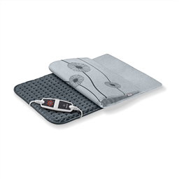 Beurer HK-125-XXL Coussin chauffant électrique gris Marengo doux au toucher 40x60 cm pour soulager les douleurs musculaires