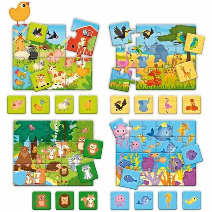 Lisciani Giochi Carotina Les Animaux et leur Environnement - Jeu d'association 3-6 ans