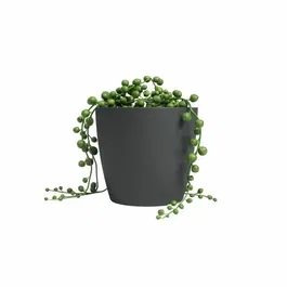 Artevasi Pot de Fleurs San Remo 36 MA en Anthracite, Plastique, 36 x 36 x 33.5 cm pour Plantes d'Intérieur et d'Extérieur