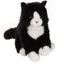 Gipsy Toys Chat Mimiz Peluche Réaliste Noir et Blanc 28 cm - Peluche Chat pour Enfants et Adultes