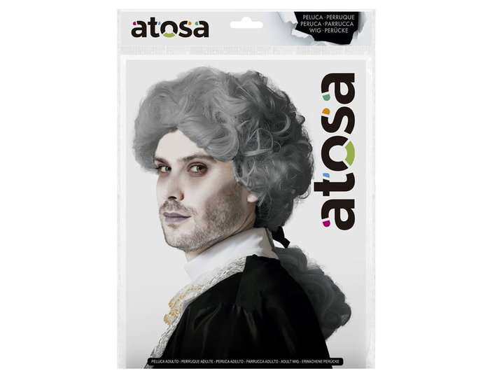 Perruque vampire grise avec mèches - 140g - Accessoire pour costume Halloween et soirée à thème - Mystérieuse et gothique