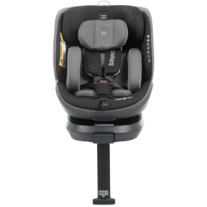 Babyauto Core Siège Auto I-Size Groupe 0/1/2/3 40-150 cm Pivotant 360° Inclinable avec Réducteur et Isofix - Anthracite