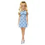 Barbie - Poupée Barbie Fashionistas HYT93 - Robe Dos Nu Bleu Layette avec Noeud Papillon - Pour Enfants à partir de 3 Ans
