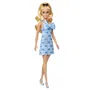 Barbie - Poupée Barbie Fashionistas HYT93 - Robe Dos Nu Bleu Layette avec Noeud Papillon - Pour Enfants à partir de 3 Ans