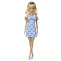 Barbie - Poupée Barbie Fashionistas HYT93 - Robe Dos Nu Bleu Layette avec Noeud Papillon - Pour Enfants à partir de 3 Ans