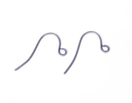 Innspiro Boucles d'oreilles crochet hippie argenté vieilli 22,3x11,0mm Lot de 10