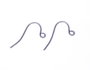 Innspiro Boucles d'oreilles crochet hippie argenté vieilli 22,3x11,0mm Lot de 10