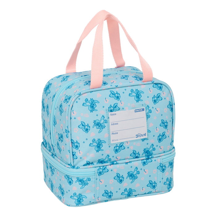 Sac à goûter Lilo & Stitch Ohana Bleu Rose 20 x 20 x 15 cm Sac à goûter Lilo & Stitch Ohana Bleu Rose 20 x 20 x 15 cm