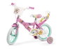 Toimsa Bicicleta 14" Licorne pour enfants de 4 à 6 ans, vélo fille avec design licorne, couleur rose