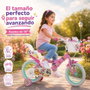Toimsa Bicicleta 14" Licorne pour enfants de 4 à 6 ans, vélo fille avec design licorne, couleur rose