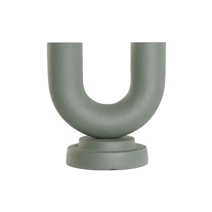 Vase Home ESPRIT Vert Aluminium 18 x 13 x 19 cm (2 Unités)