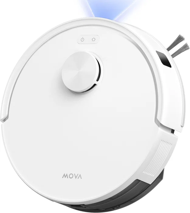 Mova Aspirateur Robot Laveur E20S Pro - 13000 Pa - Batterie 3200 mAh - Fonction 2-en-1 Aspiration et Lavage - Navigation Laser - 330 ml - Blanc