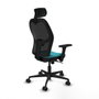 Piqueras y Crespo Chaise de Bureau avec Appui-tête Jorquera 3D036N2 Turquoise