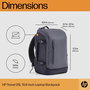 HP Sac à dos Travel pour ordinateur portable 15,6 pouces, 25 litres, compartiment extensible, gris acier, fabriqué en plastique recyclé