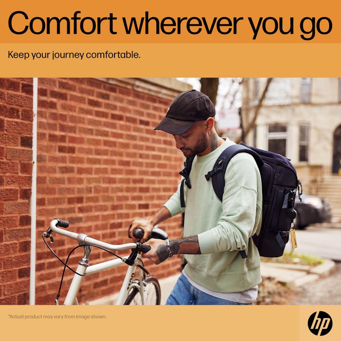 HP Sac à dos Travel pour ordinateur portable 15,6 pouces, 25 litres, compartiment extensible, gris acier, fabriqué en plastique recyclé