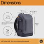 HP Sac à dos Travel pour ordinateur portable 15,6 pouces, 25 litres, compartiment extensible, gris acier, fabriqué en plastique recyclé
