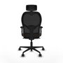 Piqueras y Crespo Chaise de Bureau Jorquera 2D036N2 Noir et Brun foncé