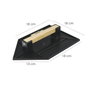 WOLFPACK LINEA PROFESIONAL Talocha Plastico Punta Mango Madera 27x18 cm Negro Con Alveolos