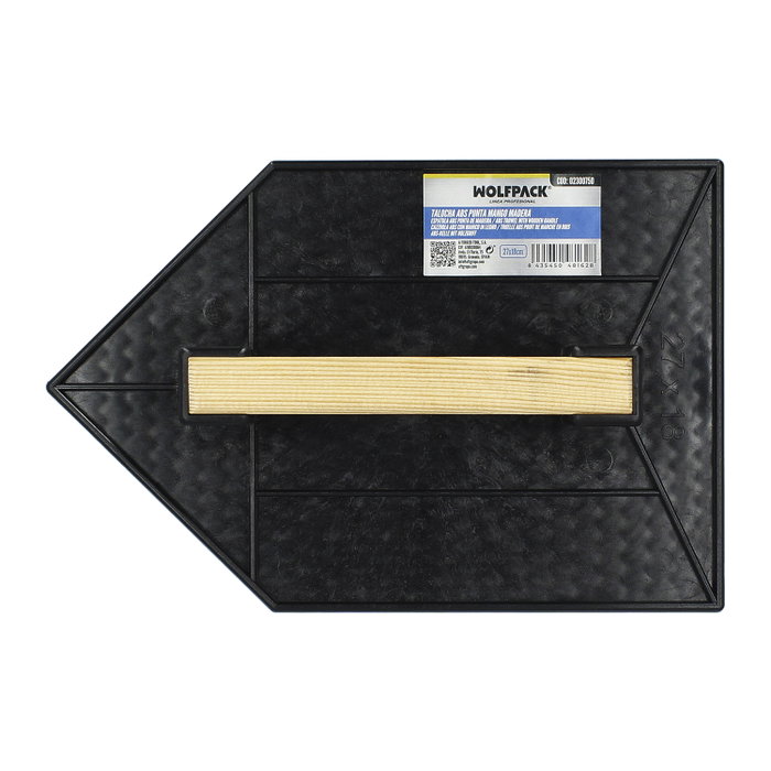 WOLFPACK LINEA PROFESIONAL Talocha Plastico Punta Mango Madera 27x18 cm Negro Con Alveolos