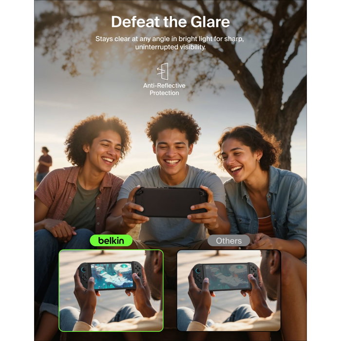Belkin Protection d'écran antireflet TemperedGlass pour Nintendo Switch 2 Belkin Protection d'écran antireflet TemperedGlass pour Nintendo Switch 2