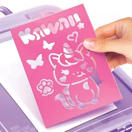 Canal Toys Mallette d'Activités Airbrush Art avec Spray Électronique, Pochoirs et Feutres - Kit Créatif Poster - Réf. AIR 017