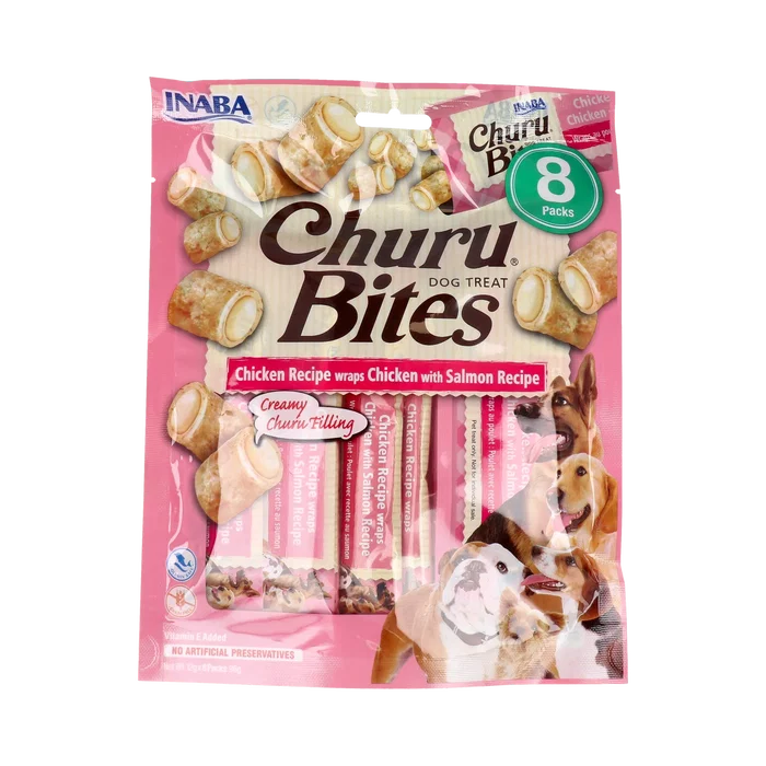 CHURU VET Churu Dog Bites Friandises Chien Poulet Saumon 1 Sachet 8 Bâtonnets CHURU VET Churu Dog Bites Friandises Chien Poulet Saumon 1 Sachet 8 Bâtonnets