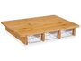Kinvara Plateau en Bambou 3 Compartiments 40x28x6 cm Naturel (Set de 6)