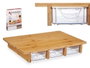 Kinvara Plateau en Bambou 3 Compartiments 40x28x6 cm Naturel (Set de 6)