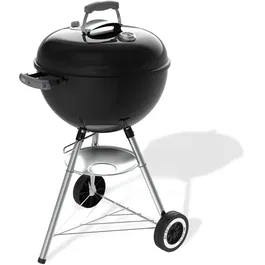 Weber Original Kettle - Barbecue à charbon Ø 47 cm, acier émaillé, thermomètre intégré, clapet d'aération, 6 couverts, noir