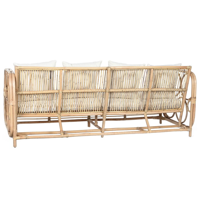 Canapé Home ESPRIT Blanc Naturel 192 x 72 x 75 cm Canapé Home ESPRIT Blanc Naturel 192 x 72 x 75 cm