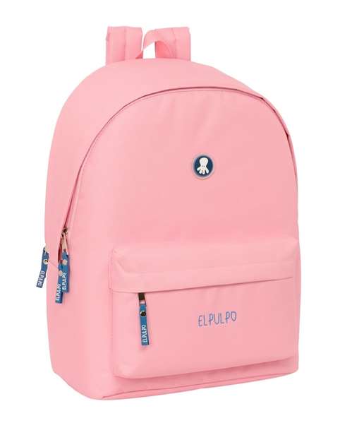 Safta Mochila double pour ordinateur portable 15,6" avec chargeur USB "El Pulpo", couleur rose, 31 x 44 x 18 cm