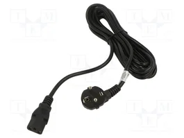 AKYGA Câble d'alimentation H03VV-H 3x1mm2 noir 5m