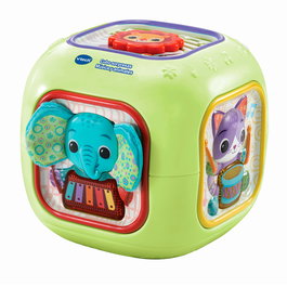 V-Tech Cubo Sorpresa - Cube musical éducatif avec animaux, mélodies et effets lumineux - Modèle 80-574122 pour bébés dès 6 mois