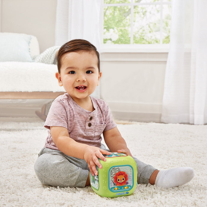 V-Tech Cubo Sorpresa - Cube musical éducatif avec animaux, mélodies et effets lumineux - Modèle 80-574122 pour bébés dès 6 mois V-Tech Cubo Sorpresa - Cube musical éducatif avec animaux, mélodies et effets lumineux - Modèle 80-574122 pour bébés dès 6 mois