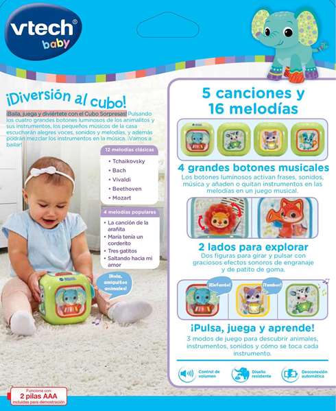 Vtech Cube surprises Musique et animaux