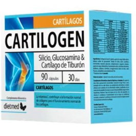 Dietmed Cartilogen 90 capsules - Complément articulaire au cartilage de requin, glucosamine et vitamines