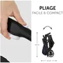 Hauck Poussette compacte 4 roues Travel N Care avec pliage à une main et pare-soleil UPF 50+, dossier inclinable et guidon réglable - Bleu