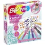 LANSAY Blopens Set d'Activités Kawaii avec 8 Feutres Magiques Soufflants, 6 Pochoirs et 6 Feuilles - Jeu Créatif pour Enfants Dès 5 Ans