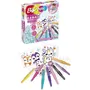 LANSAY Blopens Set d'Activités Kawaii avec 8 Feutres Magiques Soufflants, 6 Pochoirs et 6 Feuilles - Jeu Créatif pour Enfants Dès 5 Ans