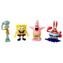 COMANSI Blister 4 figurines SpongeBob SquarePants - Personnages non articulés incluant Bob l'éponge, Patrick, Carlo et Krabs d'environ 9 cm