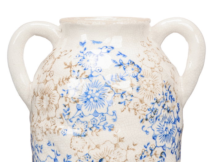 Jarron Nonna 2 Asa Beige Azul 29cm Giftdecor en Céramique (Set de 6)
