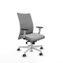 Piqueras Y Crespo Albacete confidente - Chaise de bureau grise avec mécanisme synchrone