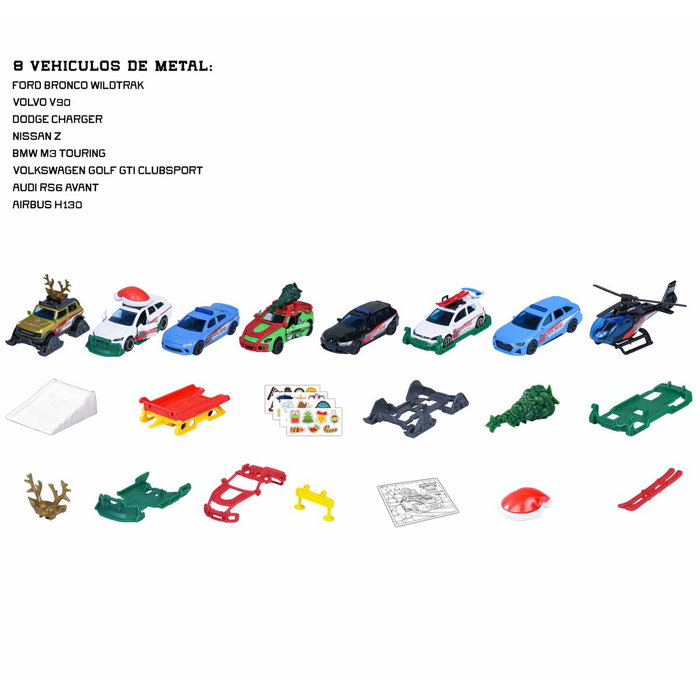Majorette Calendrier de l'Avent avec 8 véhicules die cast exclusifs Majorette Calendrier de l'Avent avec 8 véhicules die cast exclusifs