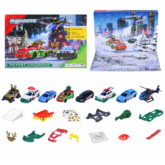 Majorette Calendrier de l'Avent avec 8 véhicules die cast exclusifs Majorette Calendrier de l'Avent avec 8 véhicules die cast exclusifs