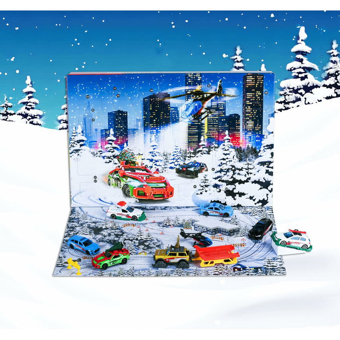 Majorette Calendrier de l'Avent avec 8 véhicules die cast exclusifs Majorette Calendrier de l'Avent avec 8 véhicules die cast exclusifs