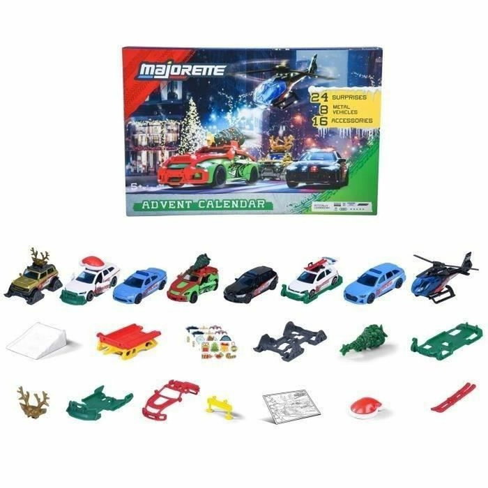 Majorette Calendrier de l'Avent avec 8 véhicules die cast exclusifs Majorette Calendrier de l'Avent avec 8 véhicules die cast exclusifs